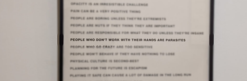 edited highlight of jenny holzer truism